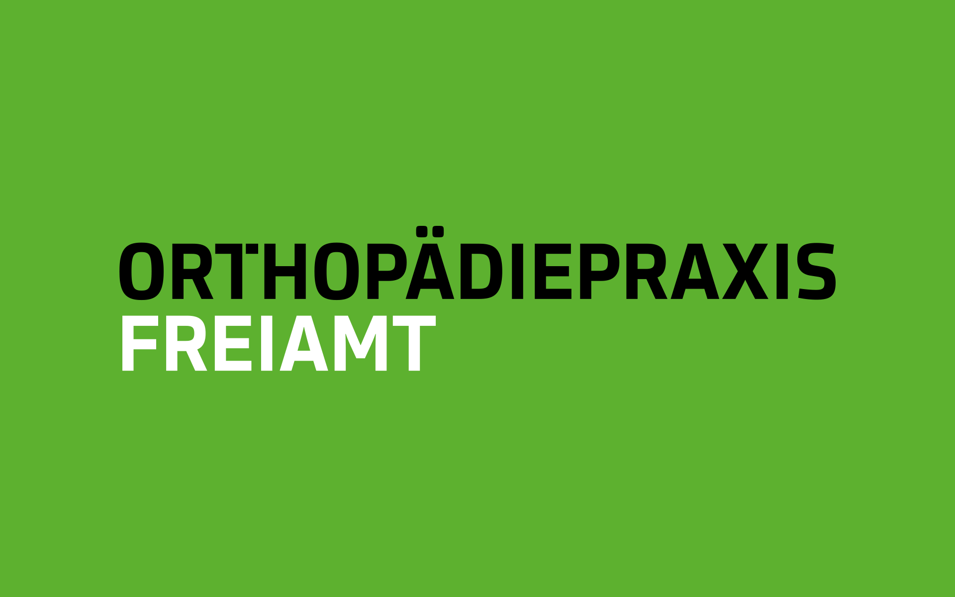 Corporate Design und Webdesign, Orthopädiepraxis Freiamt in der Schweiz, Logotype