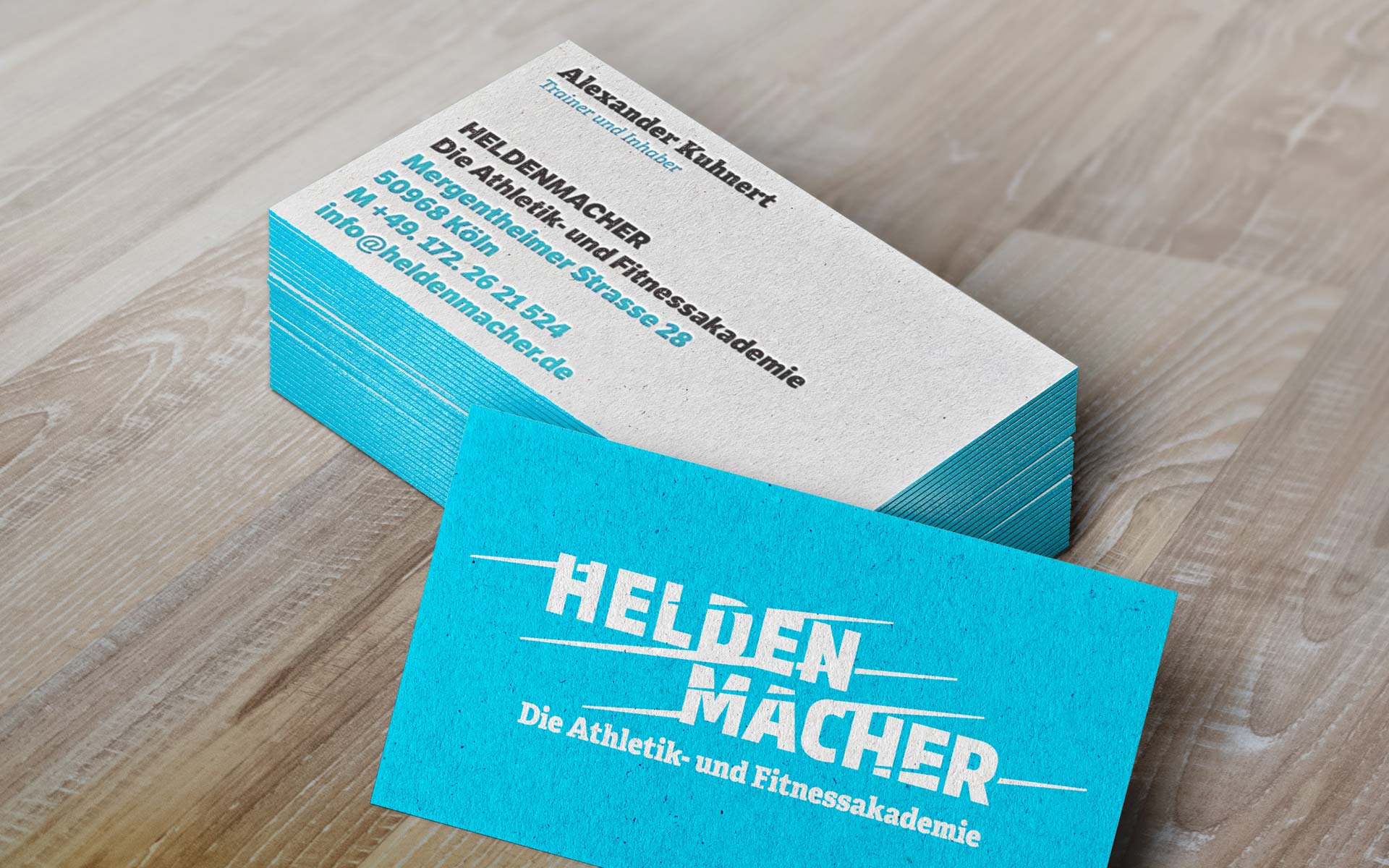 Corporate Design HELDENMACHER, Stationery, Entwurf der Visitenkarte